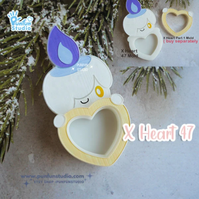 X Heart 40 - 48 Mold Set / 9 Molds / Free 4 X Heart Part 1 Molds + 2 CSM X Heart Molds / Pokemold / Silicone Mold / Shaker Mold Active Restock requests
