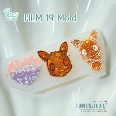 HLM 18, 19, 20  / Hologram Mold / Pokemold / Thickness 4 mm / Use with Epoxy resin / Silicone Mold