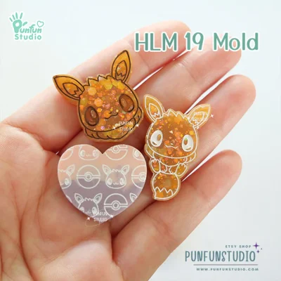 HLM 18, 19, 20  / Hologram Mold / Pokemold / Thickness 4 mm / Use with Epoxy resin / Silicone Mold