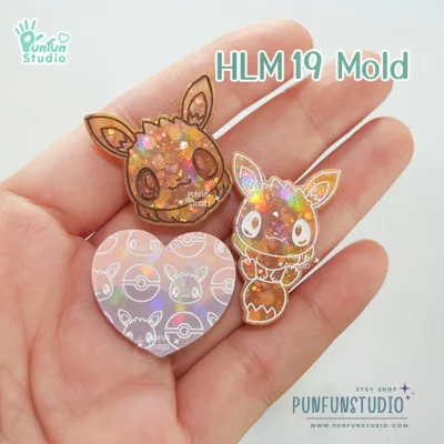 HLM 18, 19, 20  / Hologram Mold / Pokemold / Thickness 4 mm / Use with Epoxy resin / Silicone Mold