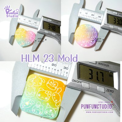 HLM 23 Cutie Kitty and Friends Mold / Hologram Mold / Thickness 4 mm / Use with Epoxy resin / Silicone Mold