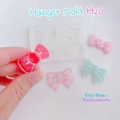 H 20 Hanger Mold / Bows / Silicone Mold / UV Resin Mold