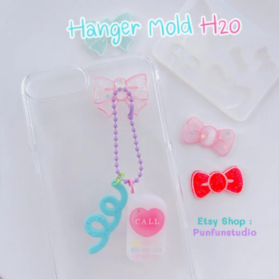 H 20 Hanger Mold / Bows / Silicone Mold / UV Resin Mold