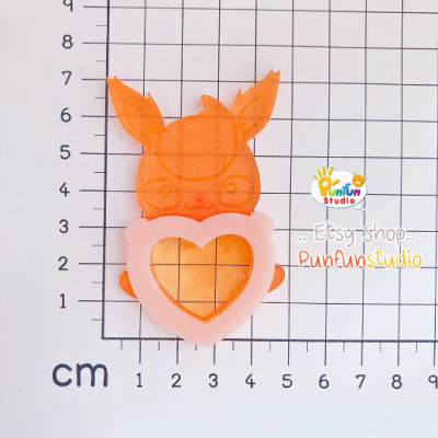 Flare x Heart Shaker Mold / Pokemold / Silicone Mold