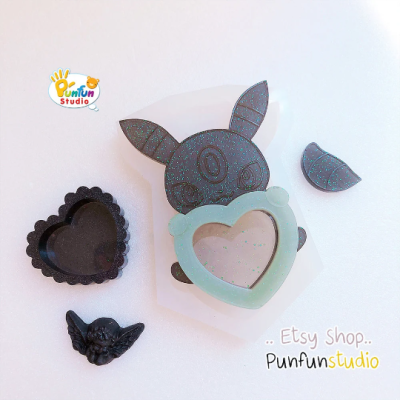 Umber x Heart Shaker Mold / Pokemold / Silicone Mold