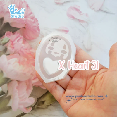 No face spirited heart Shaker Mold 