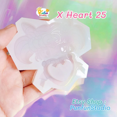 X Heart 25 Super S Chibi Moon Mold / Painting Anime Shaker Mold / Silicone Mold