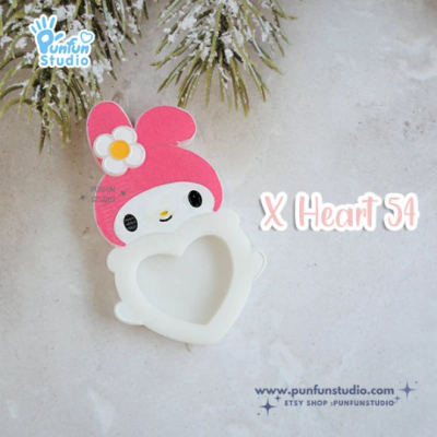 X Heart 54 Cutie Rabbit Mold / Silicone Mold / Shaker Mold