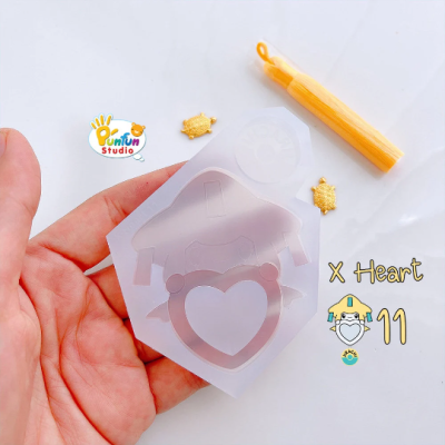 X Heart 11 Jira / Pokemold / Silicone Mold / Shaker Mold