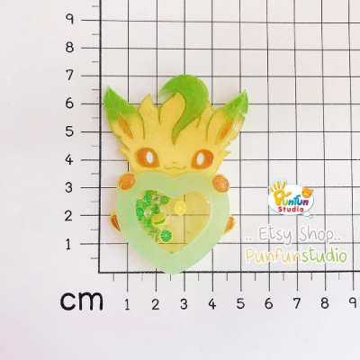 Leafe x Heart Shaker Mold / Pokemold / Silicone Mold