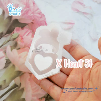 X Heart 54 Cutie Rabbit Mold / Silicone Mold / Shaker Mold