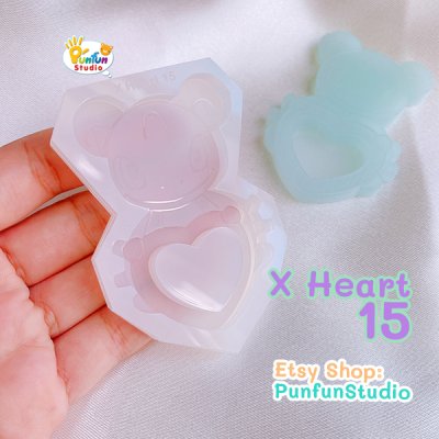 X Heart 15 Lap / Pokemold / Silicone Mold / Shaker Mold