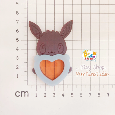 Eev x Heart Shaker Mold / Pokemold / Silicone Mold