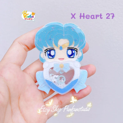 X Heart 27 S Mercury Mold / Inner Senshi / Painting Anime Mold / Shaker Mold/ Silicone Mold