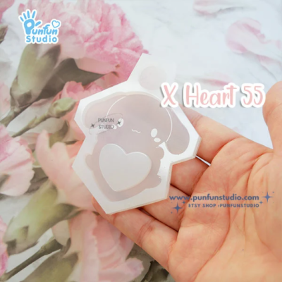 X Heart 55 Cutie Dog Mold / Silicone Mold / Shaker Mold