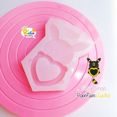 Umber x Heart Shaker Mold / Pokemold / Silicone Mold