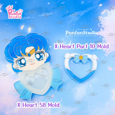 X Heart Part 10 Mold / for X Heart Sailor / Part Mold / Pokemold / Silicone Mold