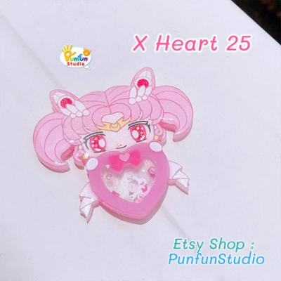 X Heart 25 Super S Chibi Moon Mold / Painting Anime Shaker Mold / Silicone Mold