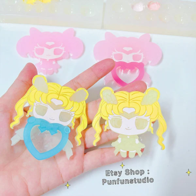 X Heart 25 Super S Chibi Moon Mold / Painting Anime Shaker Mold / Silicone Mold