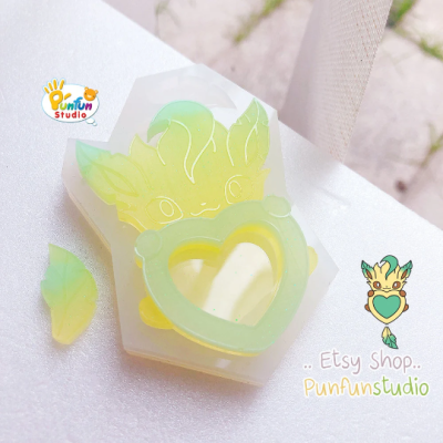 Leafe x Heart Shaker Mold / Pokemold / Silicone Mold