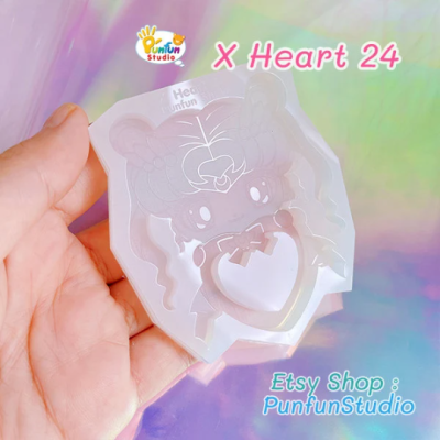 X Heart 24 Super S Moon Mold / Painting Anime Shaker Mold / Silicone Mold