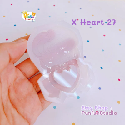X Heart 27 S Mercury Mold / Inner Senshi / Painting Anime Mold / Shaker Mold/ Silicone Mold