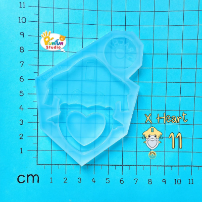 X Heart 11 Jira / Pokemold / Silicone Mold / Shaker Mold