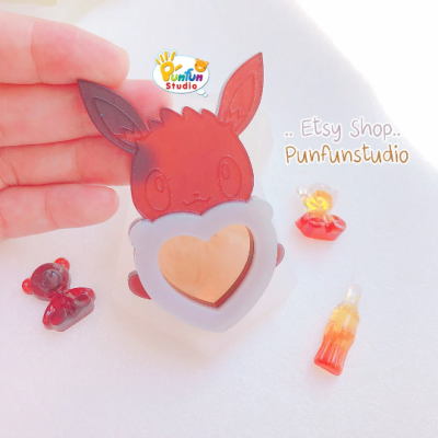 Eev x Heart Shaker Mold / Pokemold / Silicone Mold