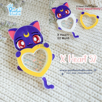 Luna luna sailor moon heart Shaker Mold 
