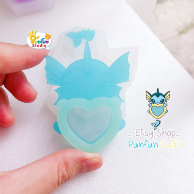 Vapore x Heart Shaker Mold / Pokemold / Silicone Mold