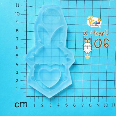 X Heart 06 Scorebun / Pokemold / Silicone Mold / Shaker Mold