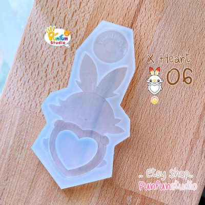 X Heart 06 Scorebun / Pokemold / Silicone Mold / Shaker Mold