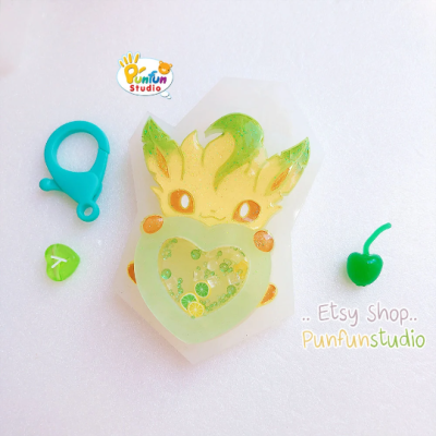 Leafe x Heart Shaker Mold / Pokemold / Silicone Mold