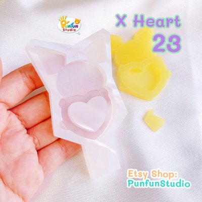X Heart 23 Pich / Pokemold / Silicone Mold / Shaker Mold