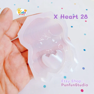 X Heart 28 S Mars Mold / Inner Senshi / Painting Anime Mold / Shaker Mold / Silicone Mold
