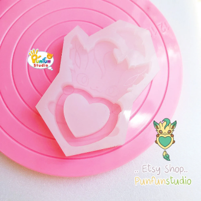 Leafe x Heart Shaker Mold / Pokemold / Silicone Mold