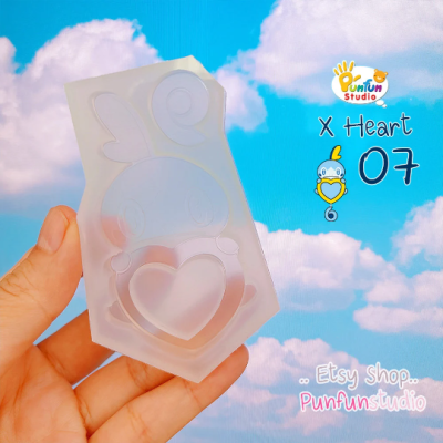 X Heart 07 Sobb / Pokemold / Silicone Mold / Shaker Mold