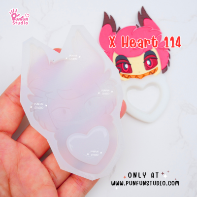 X Heart 111-118 Demon Hotel Mold Set / Hazbin / Free X Heart 119, X Heart Part 1, X Heart Part 11, CSM X Heart / Silicone Mold