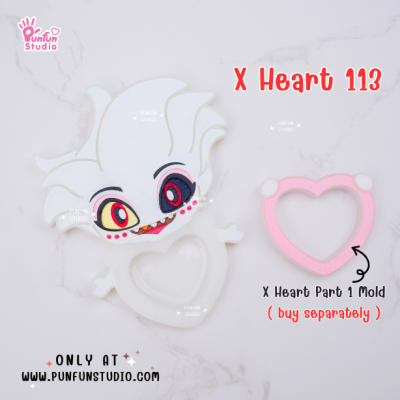 X Heart 111-118 Demon Hotel Mold Set / Hazbin / Free X Heart 119, X Heart Part 1, X Heart Part 11, CSM X Heart / Silicone Mold