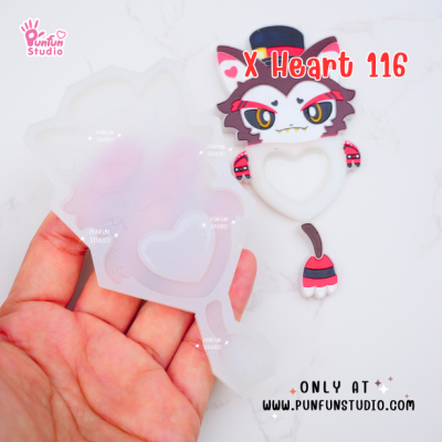 X Heart 111-118 Demon Hotel Mold Set / Hazbin / Free X Heart 119, X Heart Part 1, X Heart Part 11, CSM X Heart / Silicone Mold
