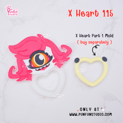 X Heart 111-118 Demon Hotel Mold Set / Hazbin / Free X Heart 119, X Heart Part 1, X Heart Part 11, CSM X Heart / Silicone Mold