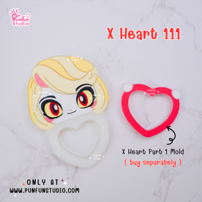 X Heart 111-118 Demon Hotel Mold Set / Hazbin / Free X Heart 119, X Heart Part 1, X Heart Part 11, CSM X Heart / Silicone Mold