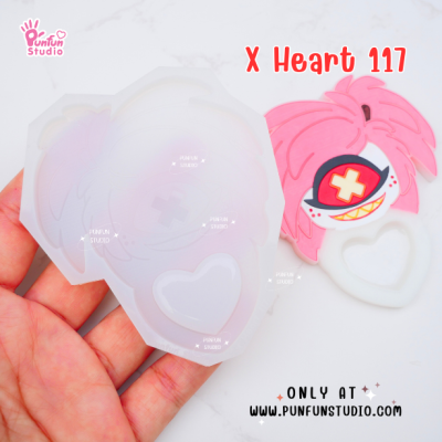 X Heart 111-118 Demon Hotel Mold Set / Hazbin / Free X Heart 119, X Heart Part 1, X Heart Part 11, CSM X Heart / Silicone Mold