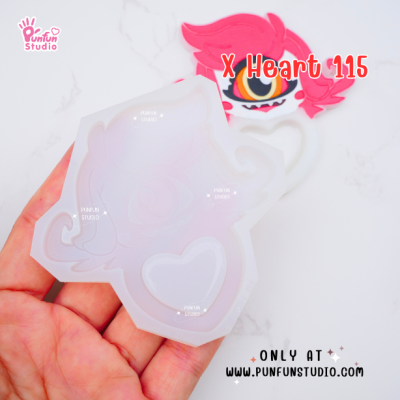 X Heart 111-118 Demon Hotel Mold Set / Hazbin / Free X Heart 119, X Heart Part 1, X Heart Part 11, CSM X Heart / Silicone Mold