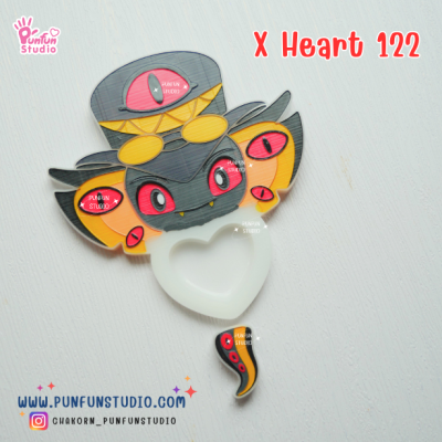 X Heart 121-128 Demon Hotel Mold Set 2 / Hazbin / Free X Heart 129, X Heart Part 1, X Heart Part 11, CSM X Heart, Hotel Sign Mold / Silicone Mold
