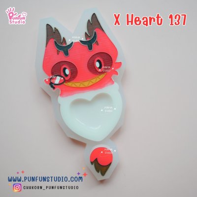 X Heart 121-128 Demon Hotel Mold Set 2/ X Heart 121, 122, 123, 124, 125, 126, 127, 128, 129, 137 Molds  / Hazbin  / Silicone Mold