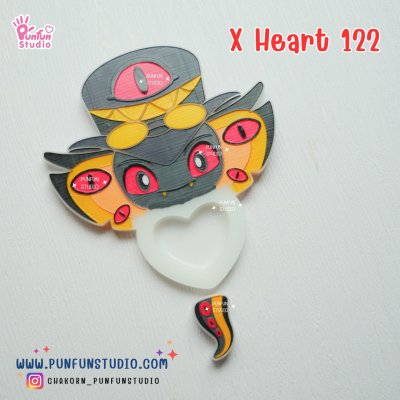 X Heart 121-128 Demon Hotel Mold Set 2/ X Heart 121, 122, 123, 124, 125, 126, 127, 128, 129, 137 Molds  / Hazbin  / Silicone Mold