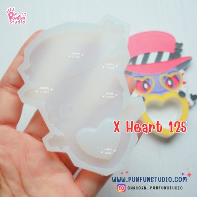 X Heart 121-128 Demon Hotel Mold Set 2/ X Heart 121, 122, 123, 124, 125, 126, 127, 128, 129, 137 Molds  / Hazbin  / Silicone Mold