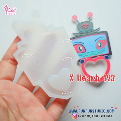 X Heart 121-128 Demon Hotel Mold Set 2/ X Heart 121, 122, 123, 124, 125, 126, 127, 128, 129, 137 Molds  / Hazbin  / Silicone Mold