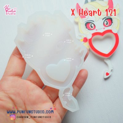 X Heart 121-128 Demon Hotel Mold Set 2/ X Heart 121, 122, 123, 124, 125, 126, 127, 128, 129, 137 Molds  / Hazbin  / Silicone Mold